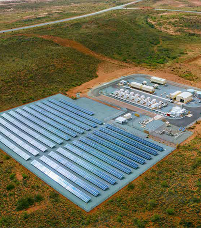 Aerial shot of Denham hydrogen plant
